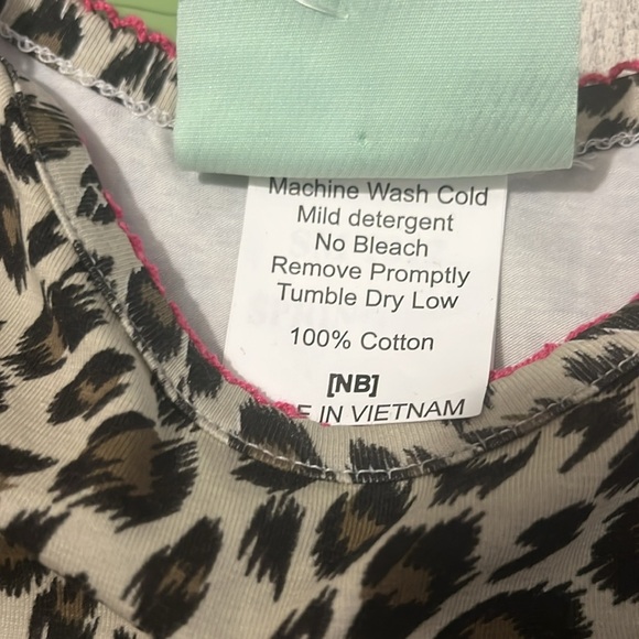 Sage & Lilly Leopard Newborn Sack Dress - Picture 7 of 9